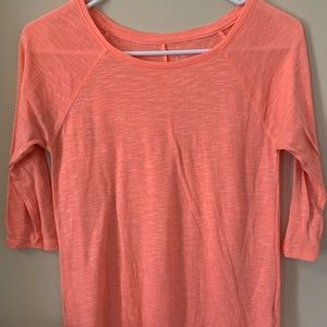 SO 3/4 sleeve peach sheer tee size S